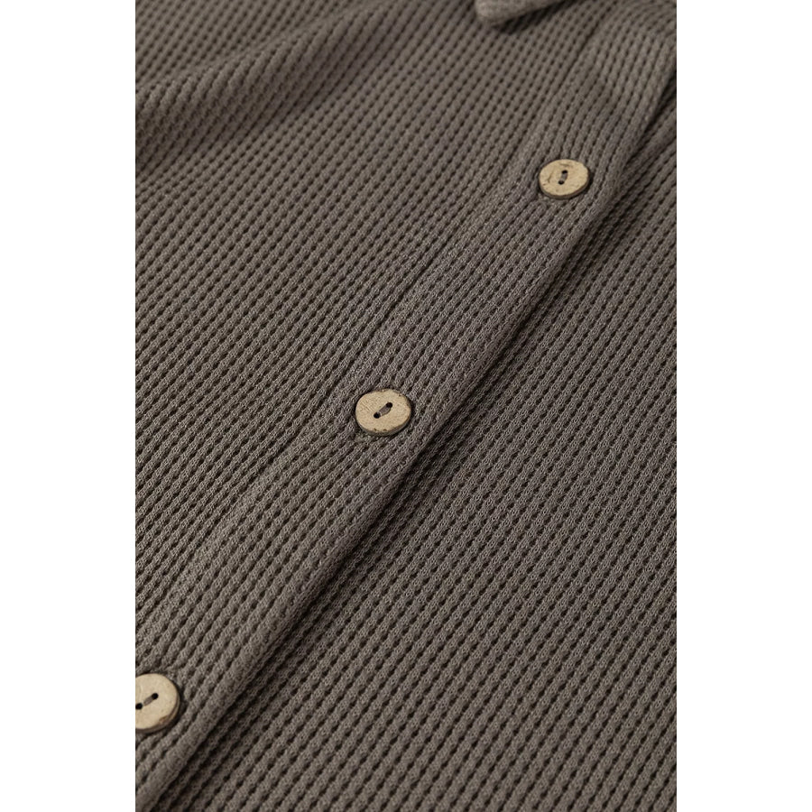 Casual Button-Down Dress with Pockets Apparel and Accessories