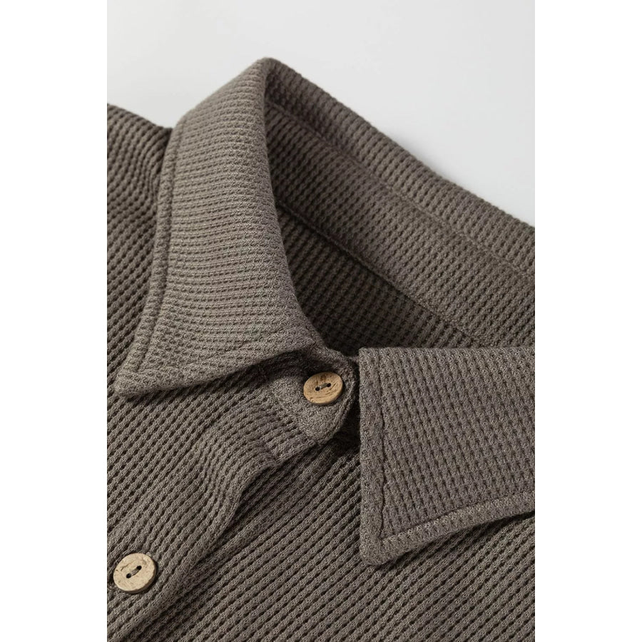 Casual Button-Down Dress with Pockets Apparel and Accessories