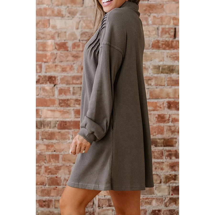 Casual Button-Down Dress with Pockets Apparel and Accessories