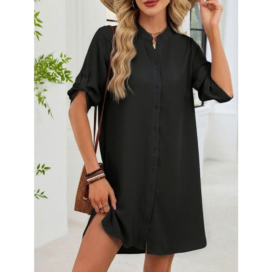 Casual Button-Down Shirt Dress Apparel and Accessories