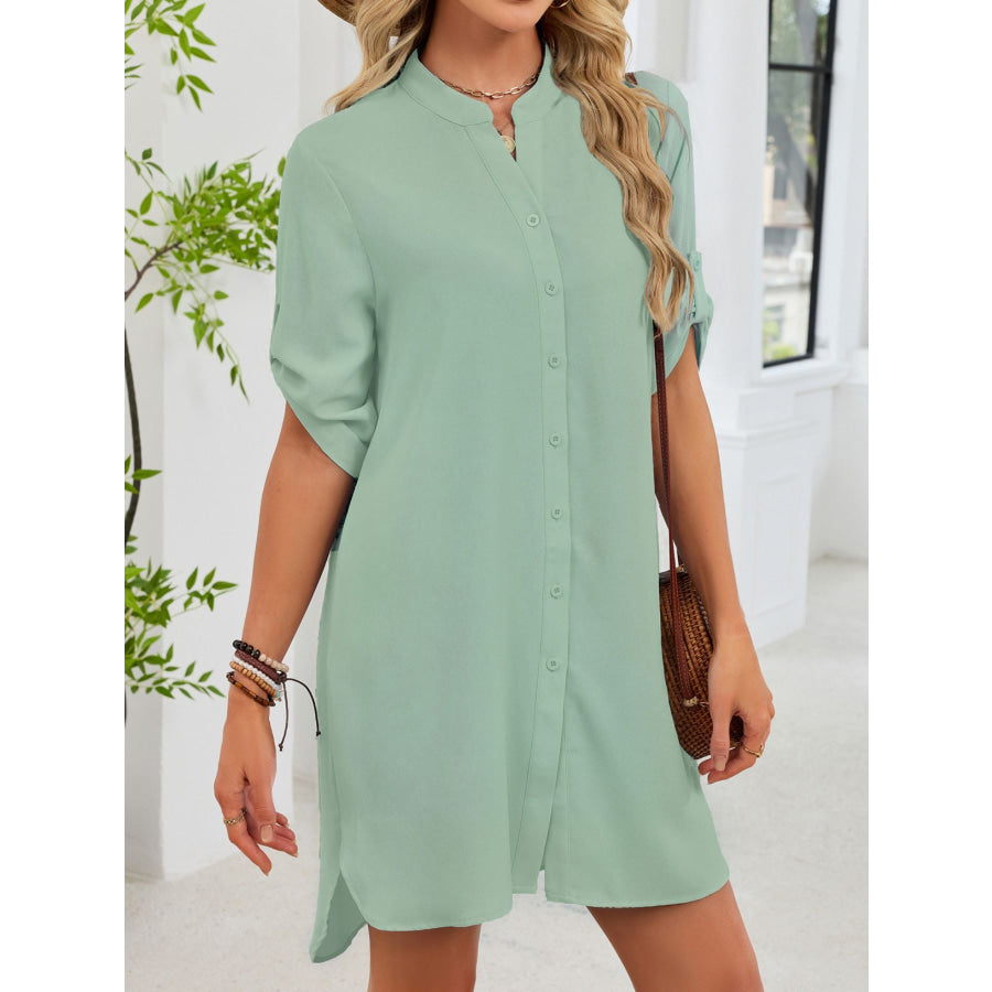 Casual Button-Down Shirt Dress Apparel and Accessories