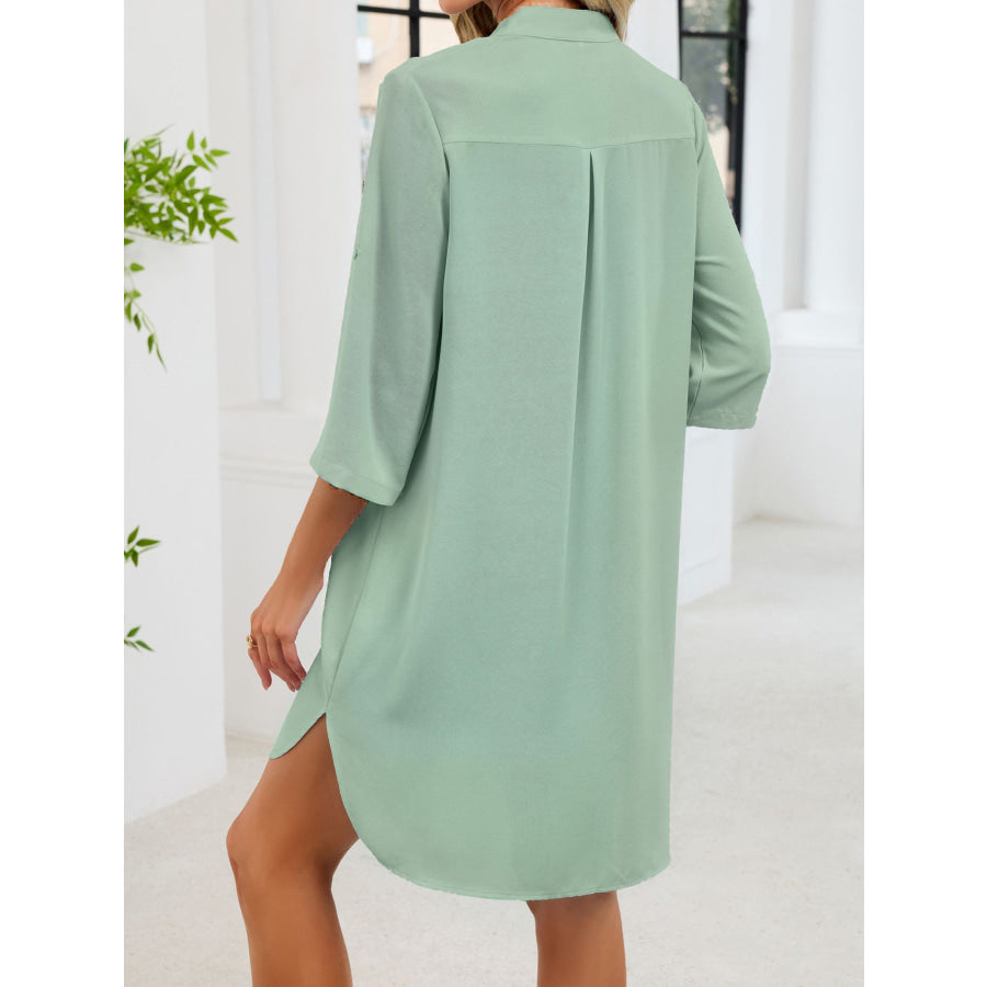 Casual Button-Down Shirt Dress Apparel and Accessories