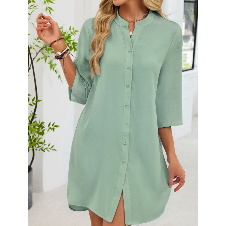 Casual Button-Down Shirt Dress Apparel and Accessories