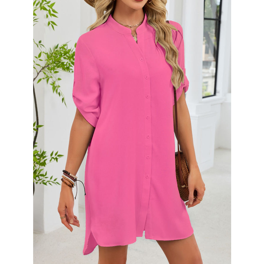 Casual Button-Down Shirt Dress Apparel and Accessories