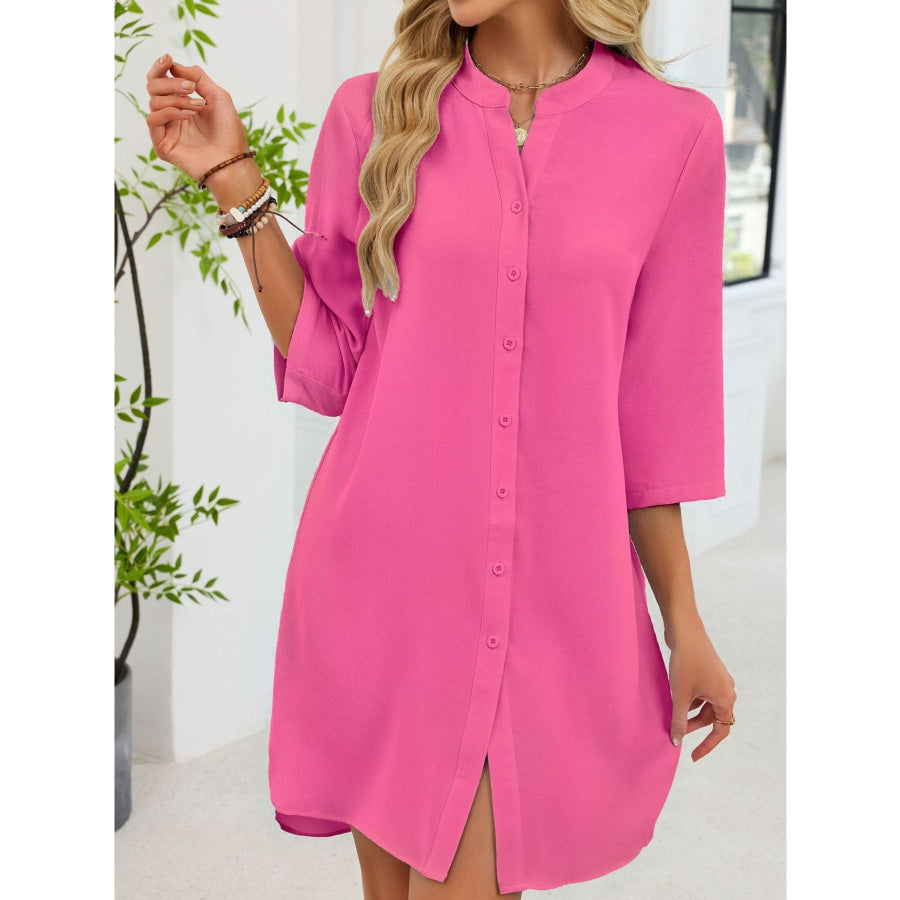 Casual Button-Down Shirt Dress Apparel and Accessories