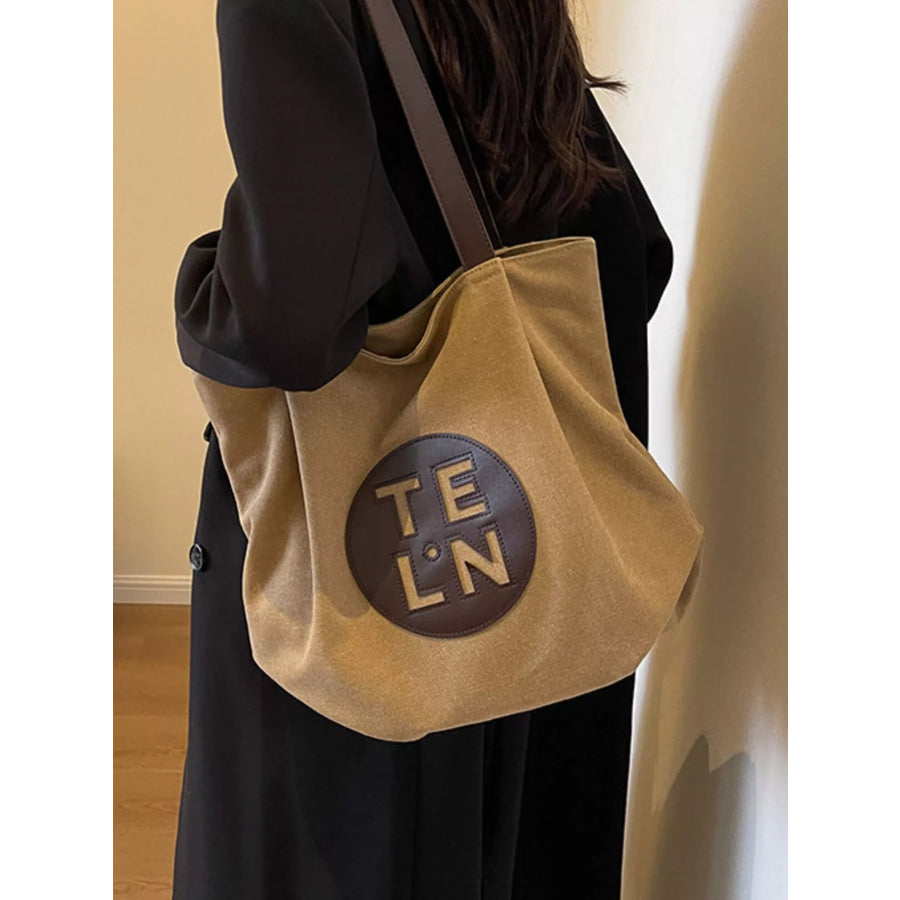 Casual Canvas Handbag Khaki / ONESIZE Apparel and Accessories
