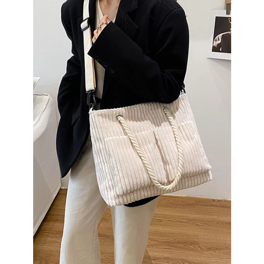 Casual Corduroy Handbag Apparel and Accessories