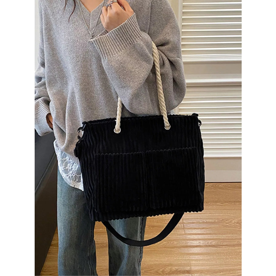 Casual Corduroy Handbag Apparel and Accessories