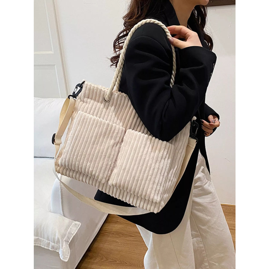 Casual Corduroy Handbag Apparel and Accessories