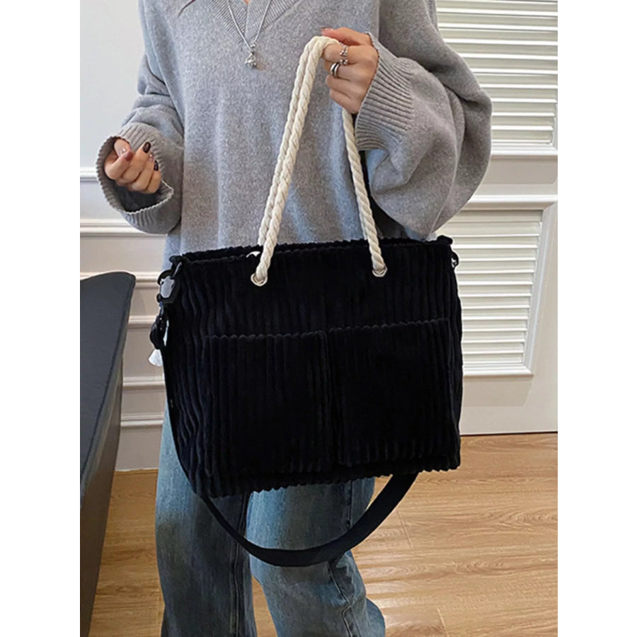 Casual Corduroy Handbag Apparel and Accessories