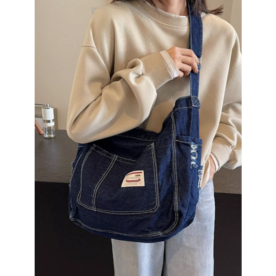 Casual Denim Crossbody Bag Apparel and Accessories