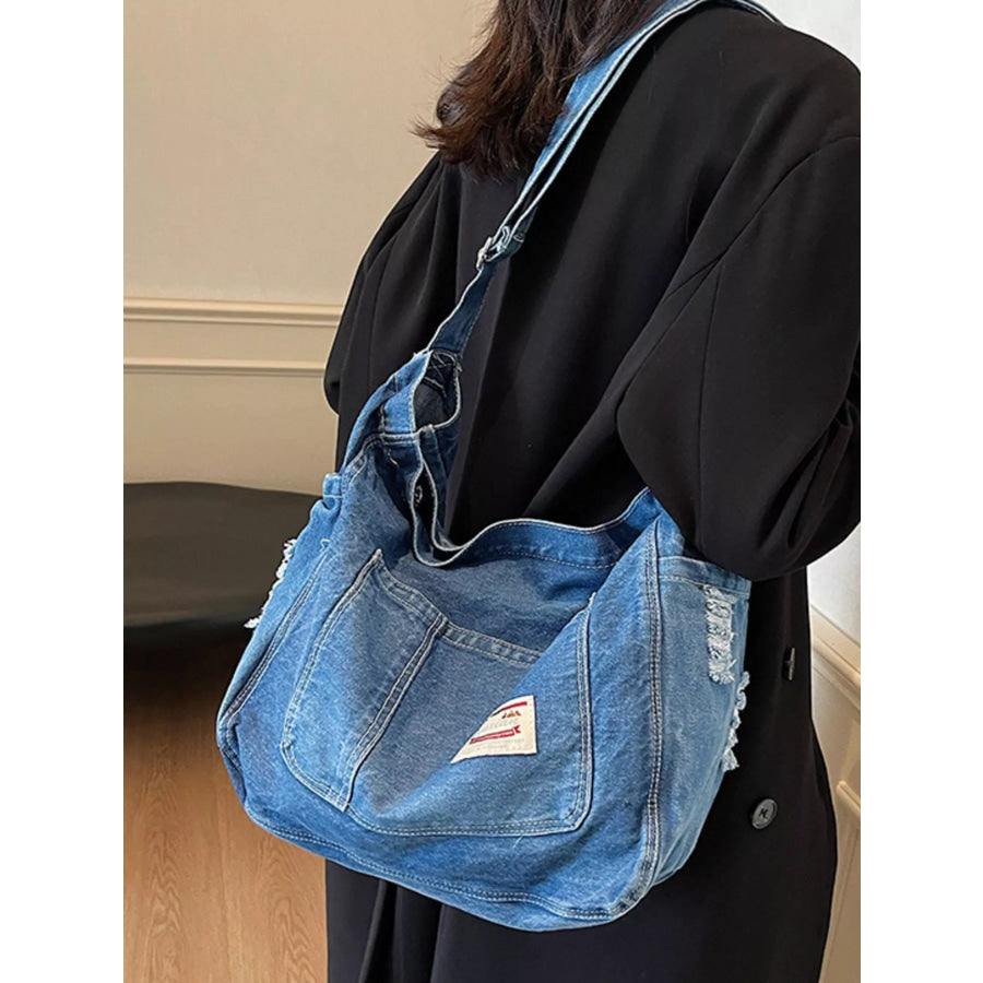Casual Denim Crossbody Bag Apparel and Accessories
