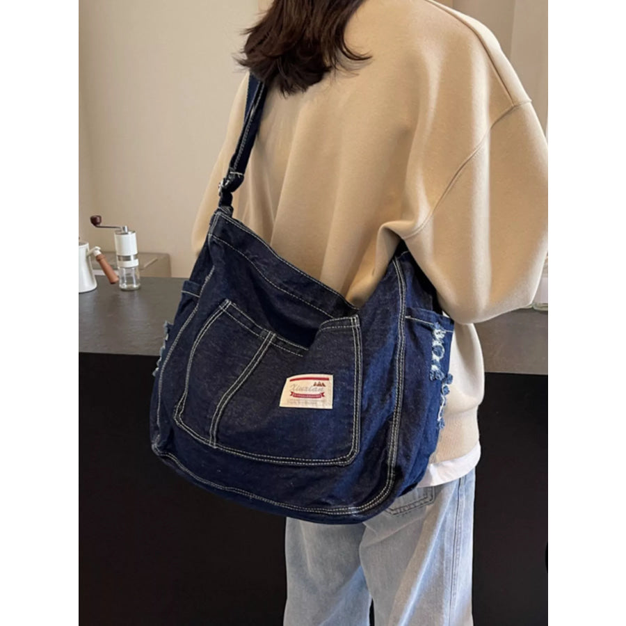 Casual Denim Crossbody Bag Apparel and Accessories