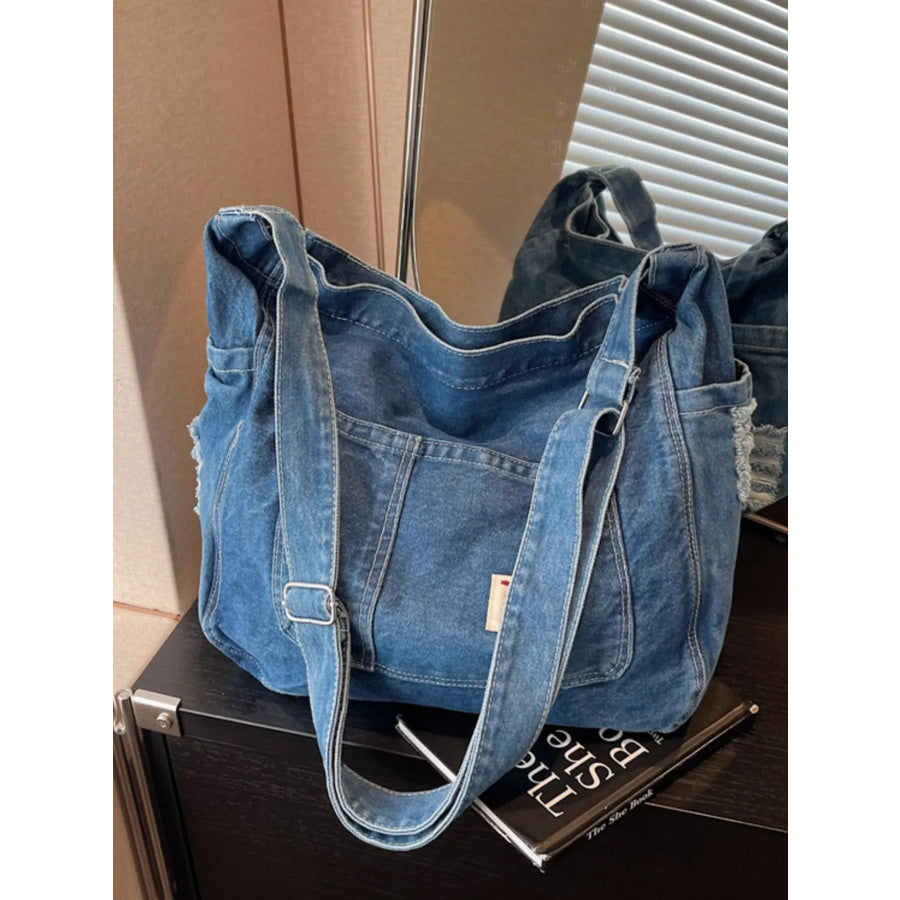 Casual Denim Crossbody Bag Apparel and Accessories