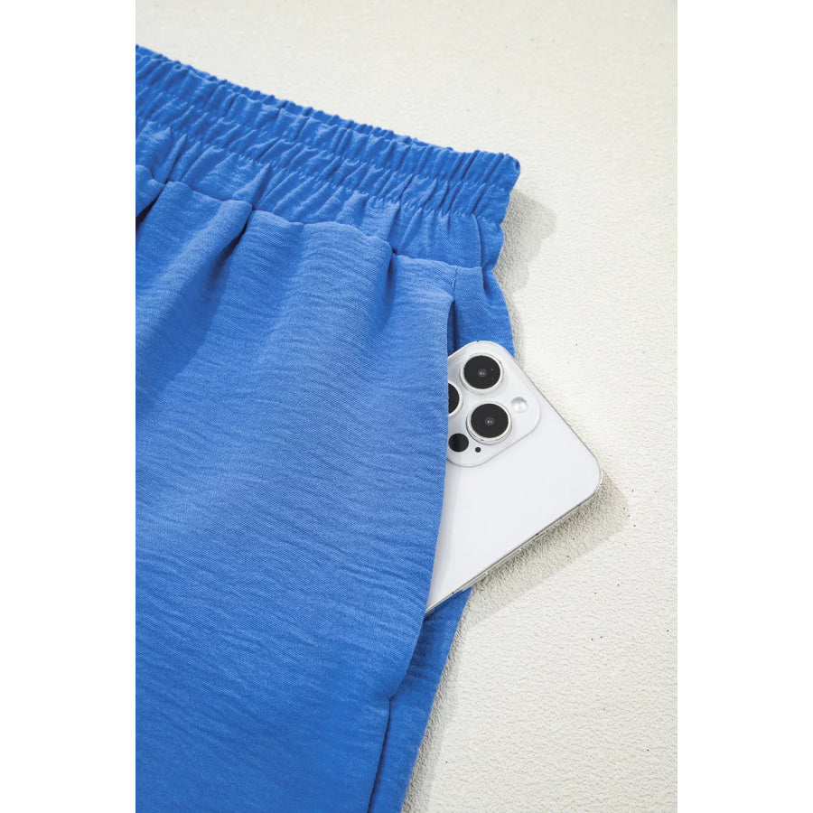 Casual Elastic Waist Flowy Shorts Apparel and Accessories
