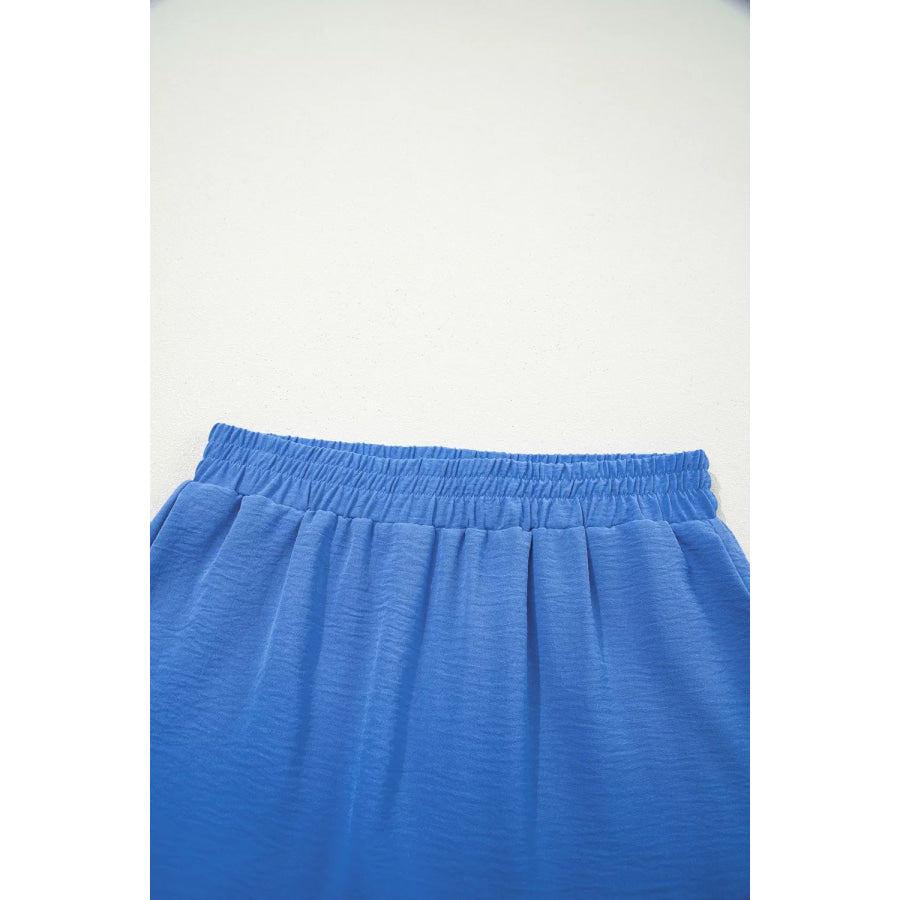 Casual Elastic Waist Flowy Shorts Apparel and Accessories
