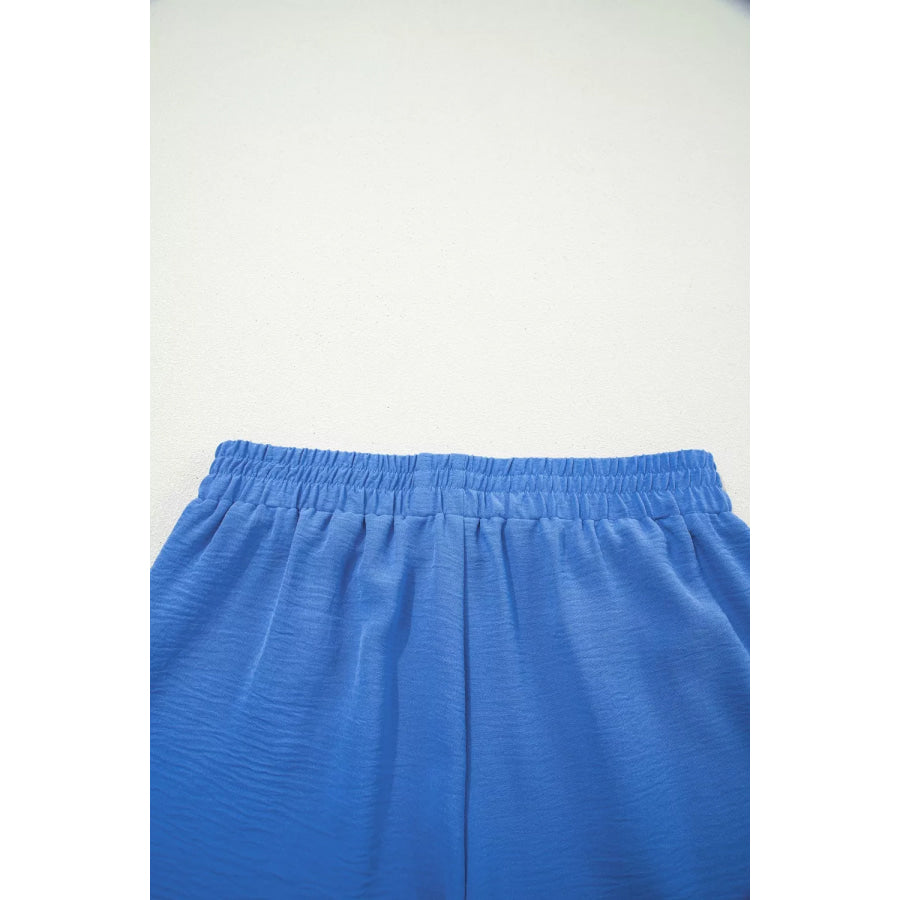 Casual Elastic Waist Flowy Shorts Apparel and Accessories