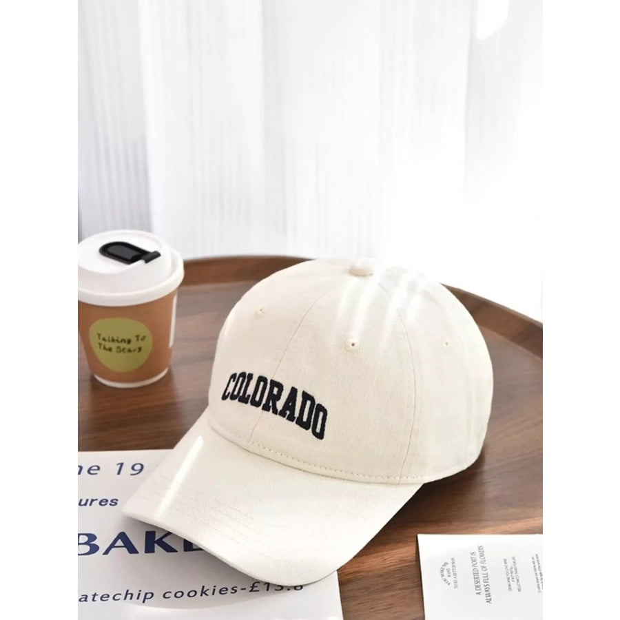 Casual Embroidered Baseball Cap Beige / One Size Apparel and Accessories