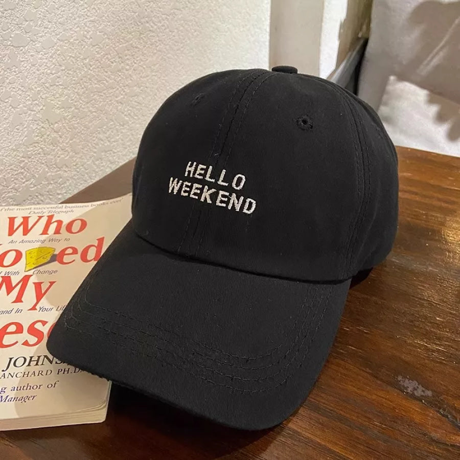Casual Embroidered Baseball Cap Black / One Size Apparel and Accessories