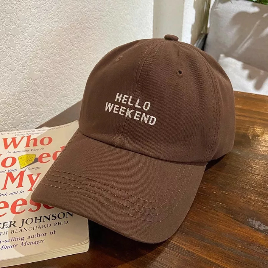 Casual Embroidered Baseball Cap Coffee / One Size Apparel and Accessories