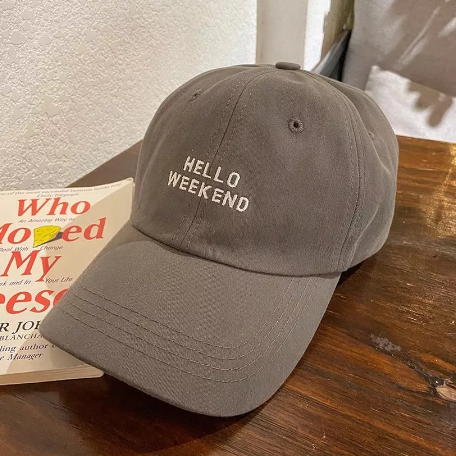Casual Embroidered Baseball Cap Grey / One Size Apparel and Accessories