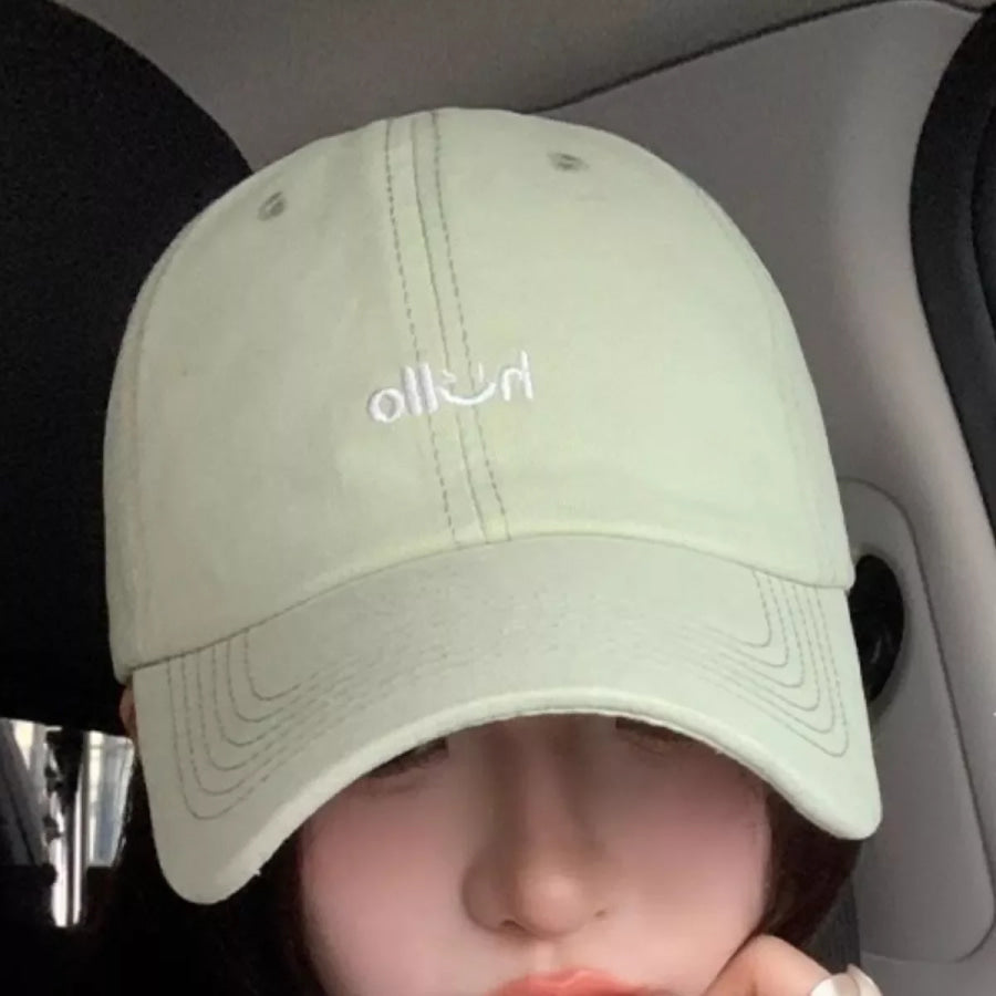 Casual Embroidered Baseball Cap Light Green / One Size Apparel and Accessories