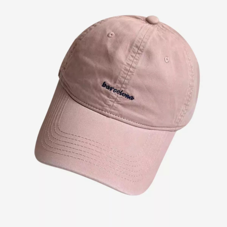 Casual Embroidered Baseball Cap Pink / One Size Apparel and Accessories