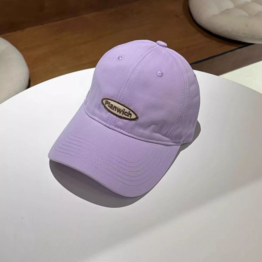 Casual Embroidered Baseball Cap Purple / One Size Apparel and Accessories