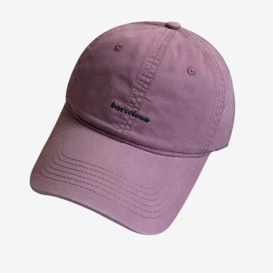 Casual Embroidered Baseball Cap Purple / One Size Apparel and Accessories
