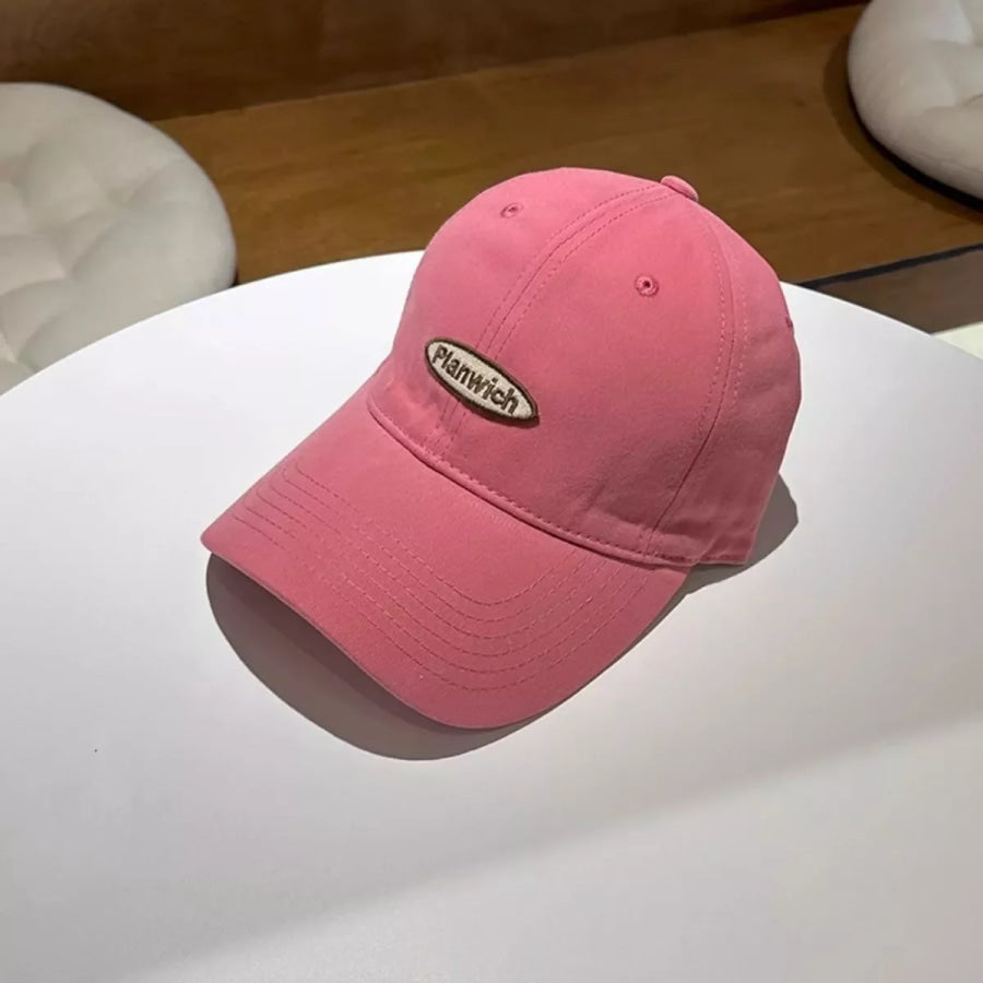 Casual Embroidered Baseball Cap Rose Pink / One Size Apparel and Accessories