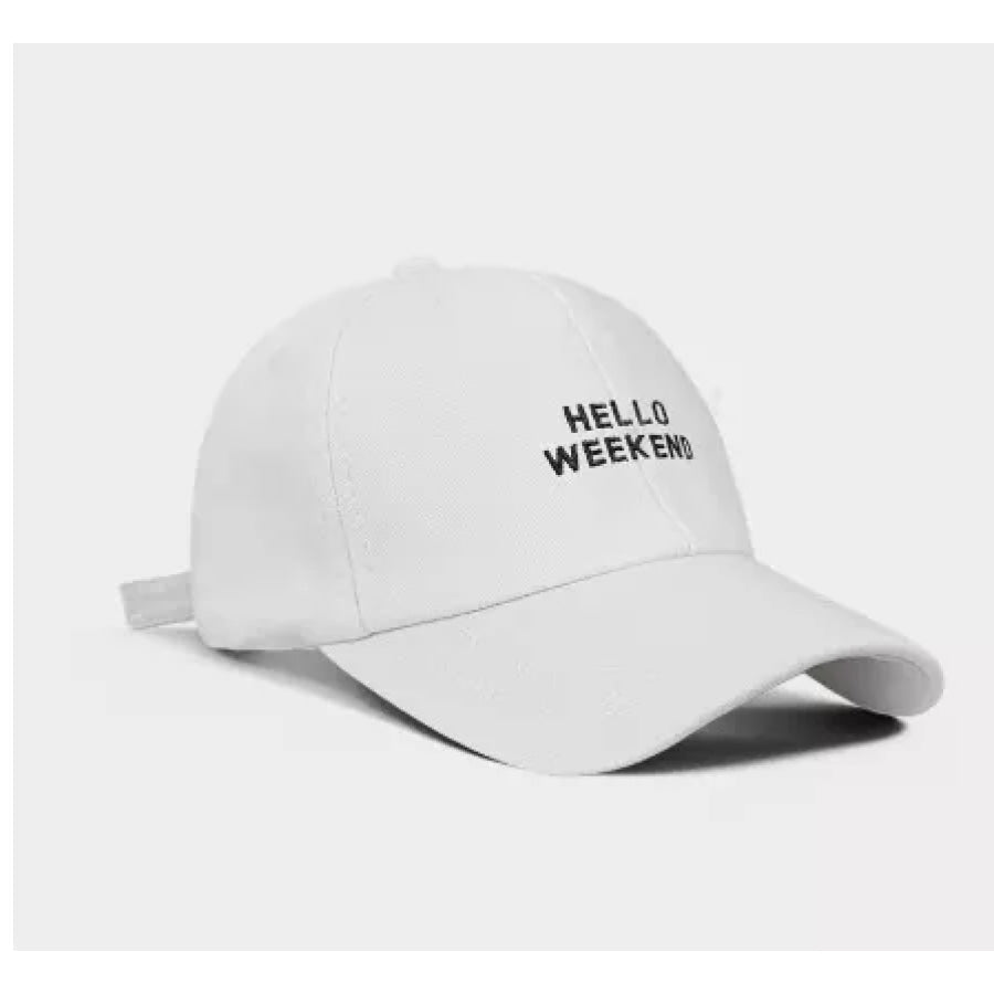 Casual Embroidered Baseball Cap White / One Size Apparel and Accessories