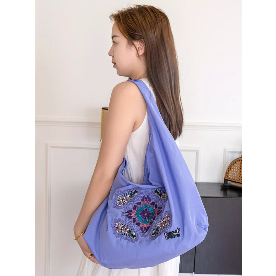 Casual Handbag with Zipper Sky Blue / ONESIZE Apparel and Accessories
