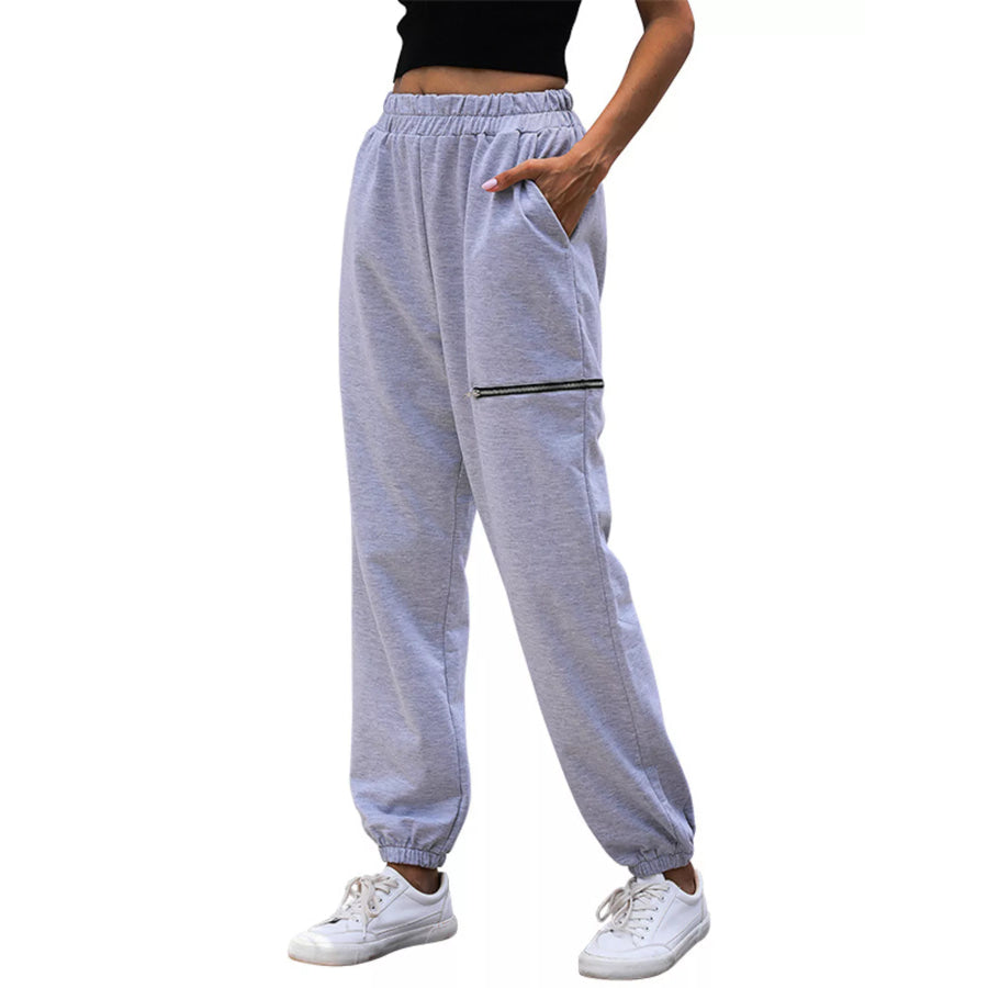 Casual High Waist Cutout Joggers Apparel and Accessories