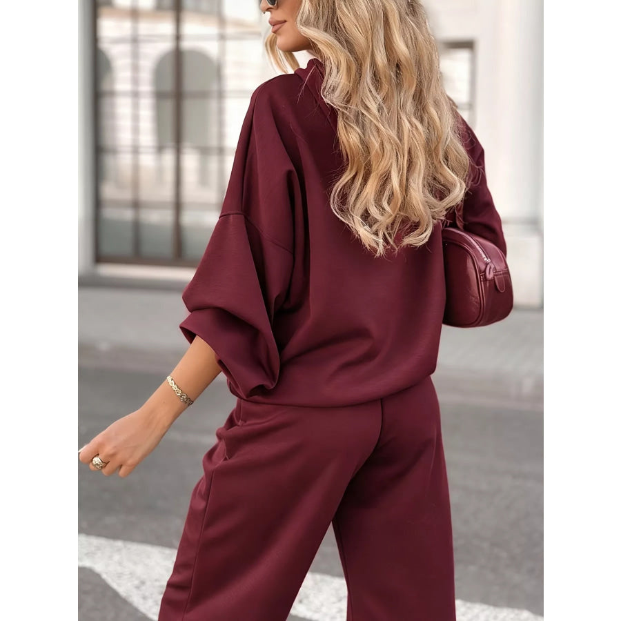Casual Hoodie and Cropped Pants Set Apparel and Accessories