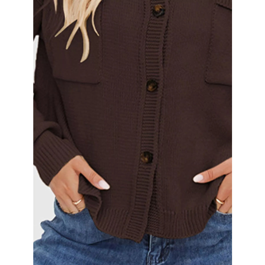 Casual Knit Button-Down Cardigan Apparel and Accessories