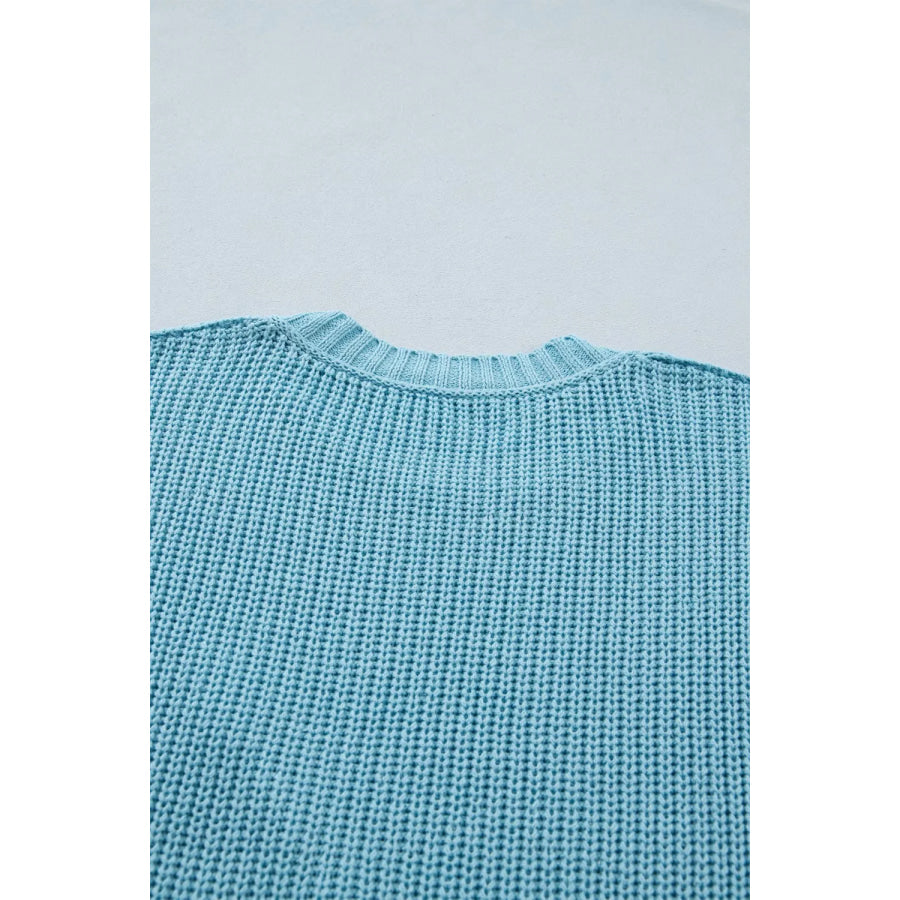 Casual Knit Half Sleeve Sweater Apparel and Accessories