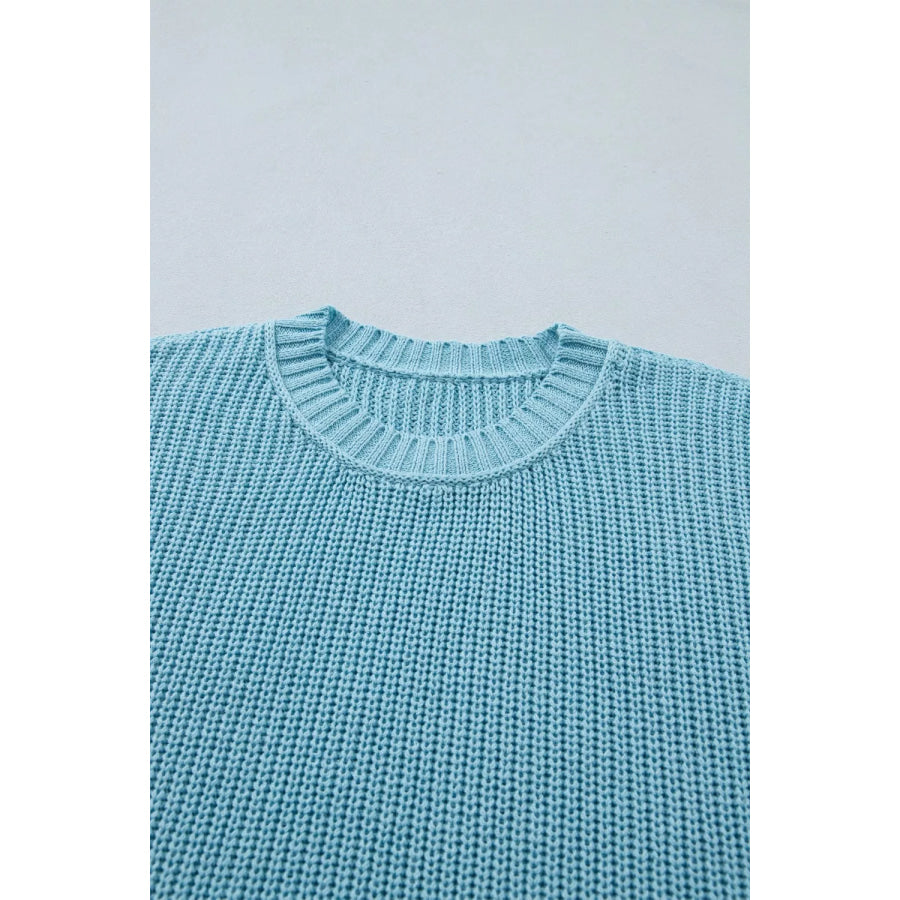Casual Knit Half Sleeve Sweater Apparel and Accessories