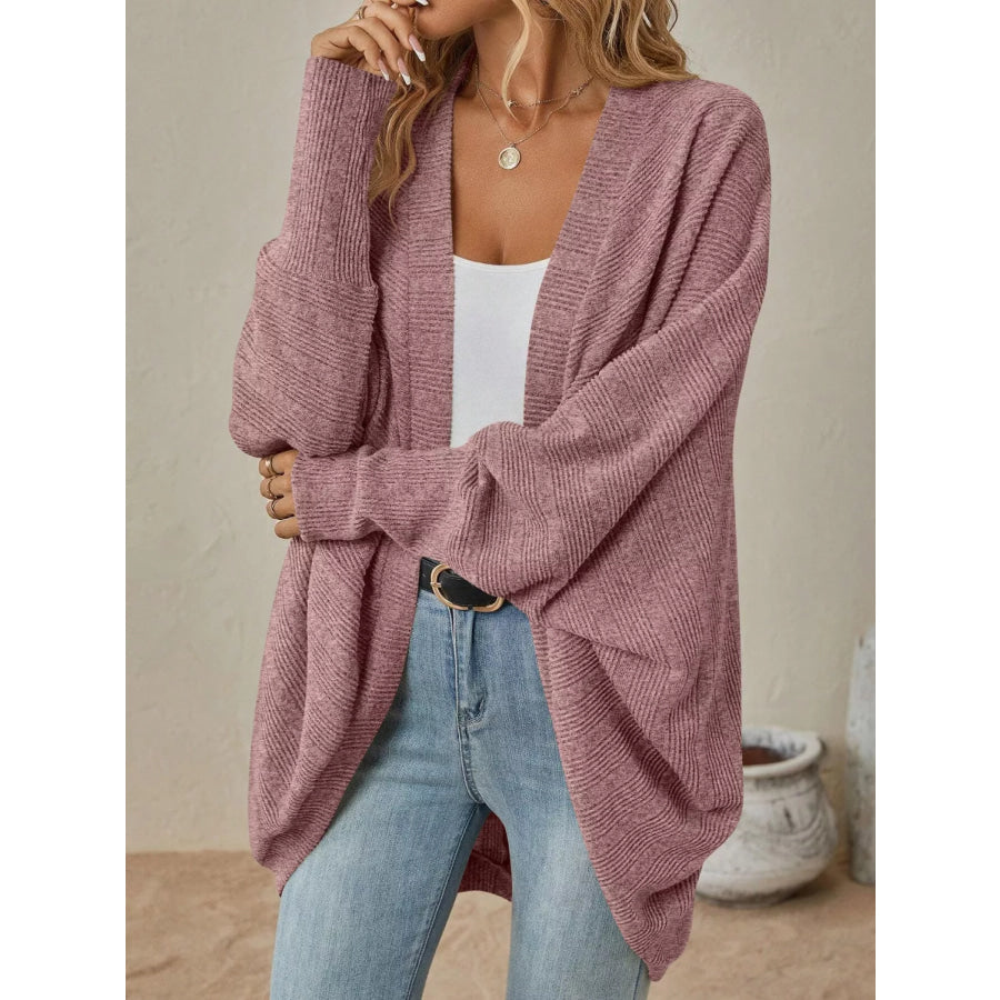 Casual Knit Open Front Cardigan Apparel and Accessories