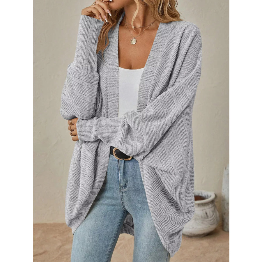 Casual Knit Open Front Cardigan Apparel and Accessories