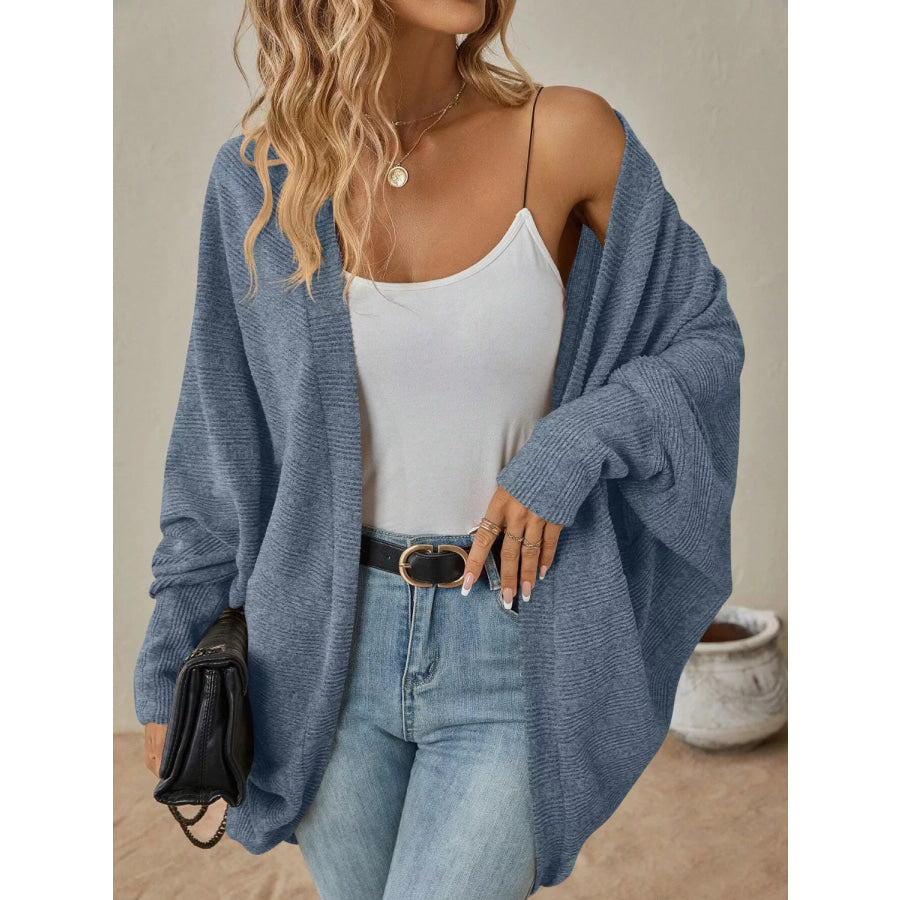 Casual Knit Open Front Cardigan Apparel and Accessories