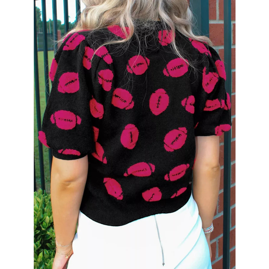 Casual Knit Short Sleeve Sweater Apparel and Accessories