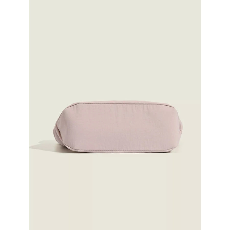 Casual Lightweight Canvas Handbag Blush Pink / One Size Apparel and Accessories