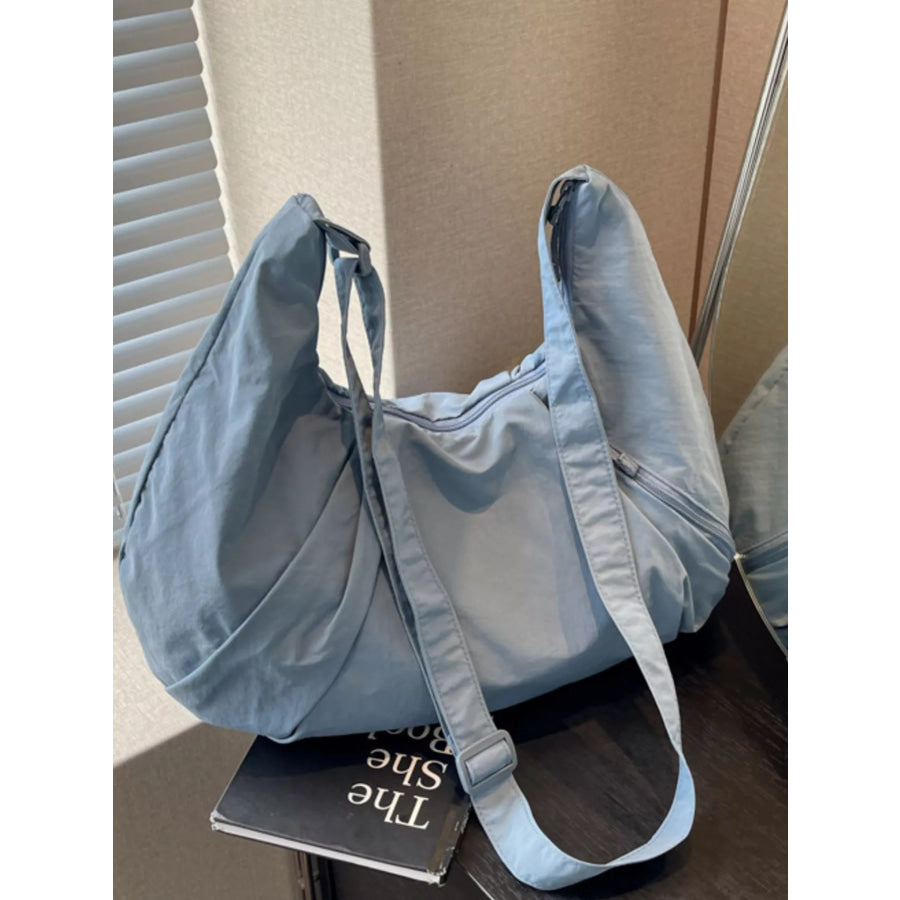Casual Lightweight Nylon Crossbody Bag Blue / One Size Apparel and Accessories