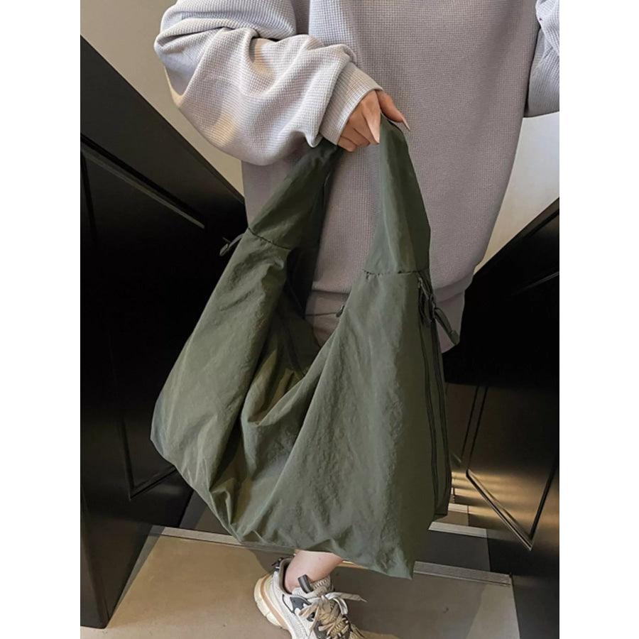 Casual Lightweight Nylon Handbag Green / ONESIZE Apparel and Accessories