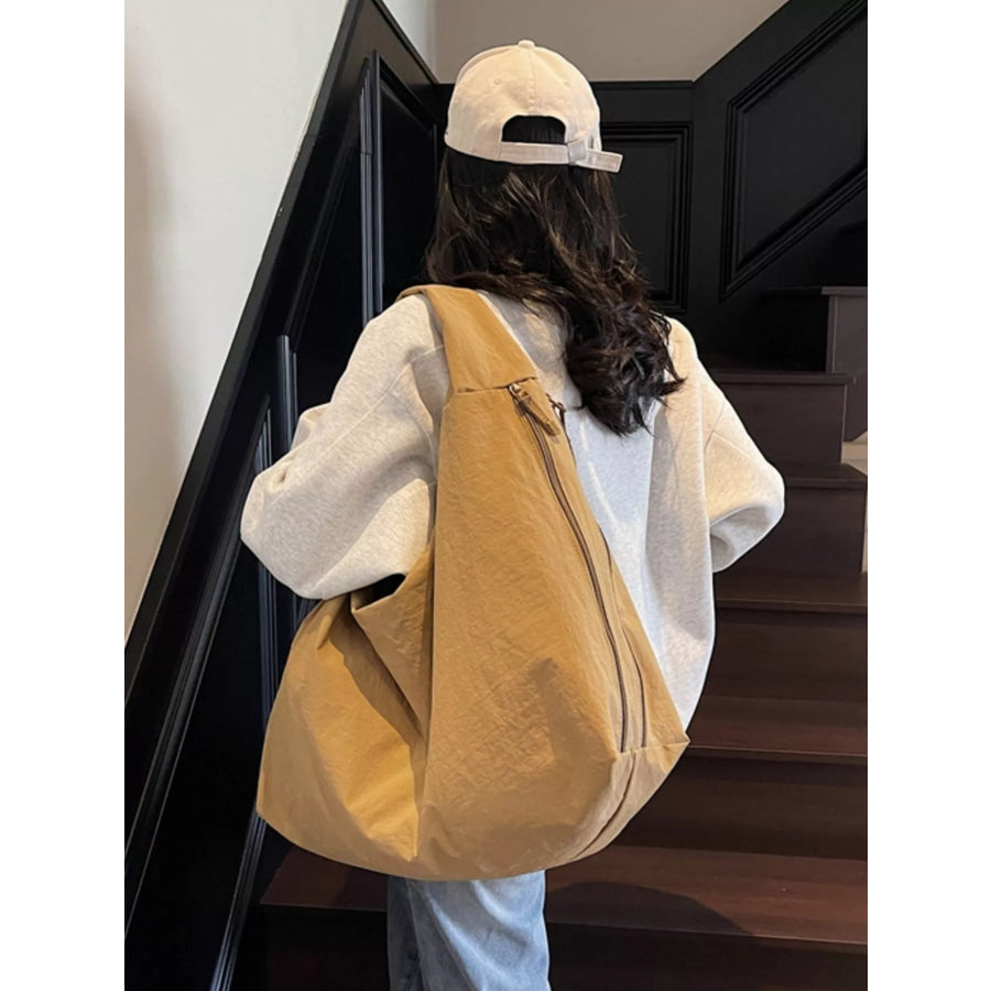 Casual Lightweight Nylon Handbag Khaki / ONESIZE Apparel and Accessories
