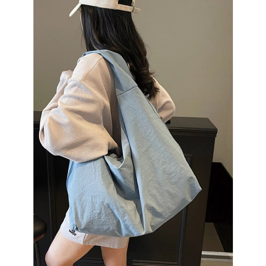 Casual Lightweight Nylon Handbag Light Blue / ONESIZE Apparel and Accessories