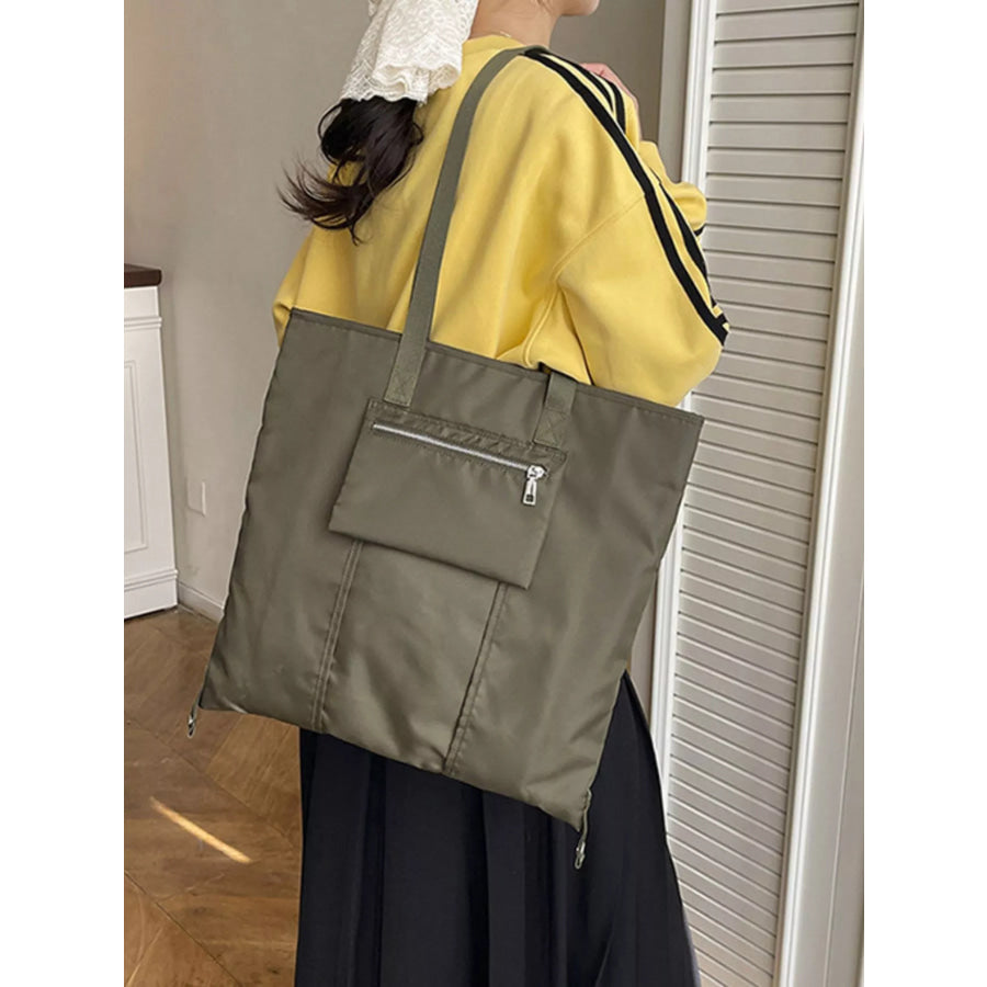 Casual Lightweight Nylon Shoulder Bag Army Green / ONESIZE Apparel and Accessories