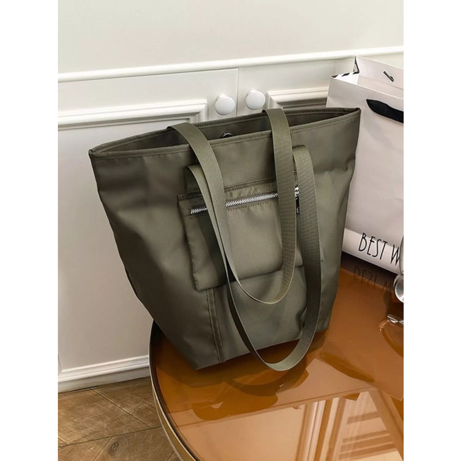 Casual Lightweight Nylon Shoulder Bag Army Green / ONESIZE Apparel and Accessories