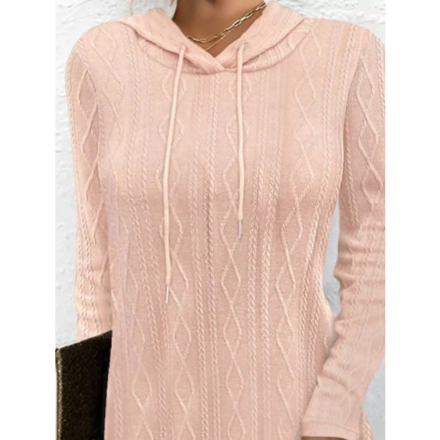 Casual Long Sleeve Hooded Knit Dress Apparel and Accessories