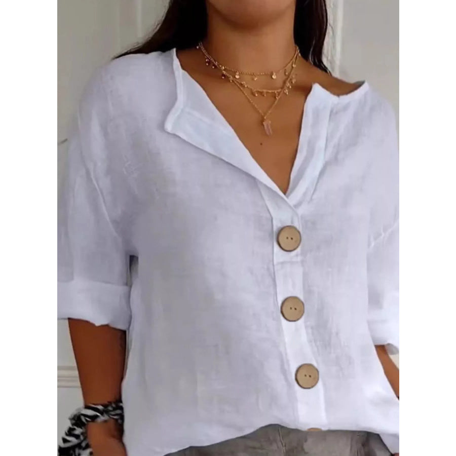 Casual Loose Button-Down Shirt Apparel and Accessories